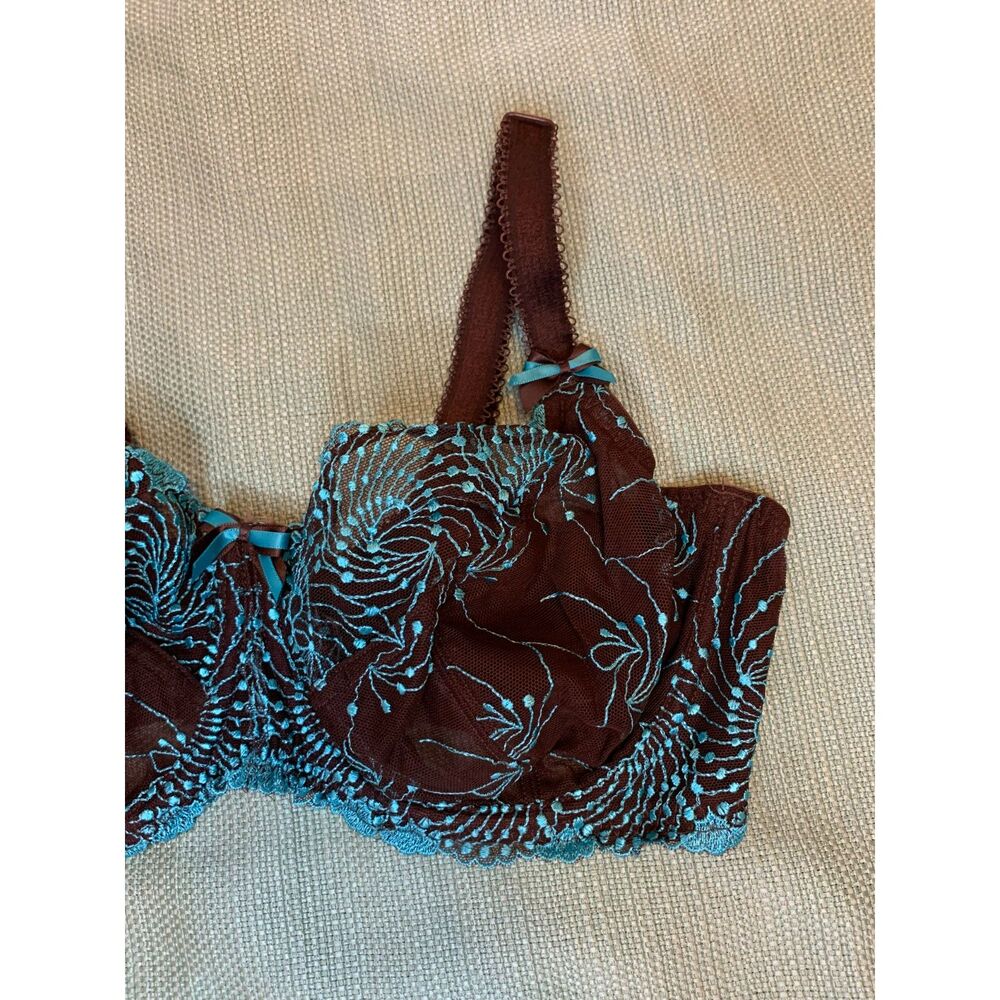 Fit Fully Yours Bra Brown and Green Size 34F - Picture 7 of 16